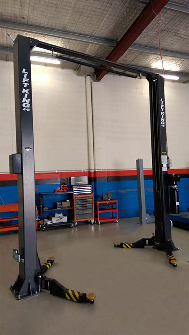 2 Post Car Hoist Lift King 4 5t Clear Floor Auto Hoist Hero